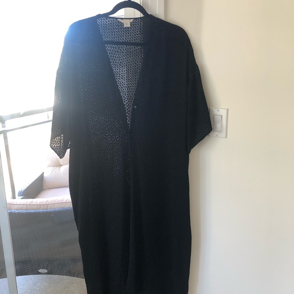 Black textured button down dress H&M - Picture 6 of 6